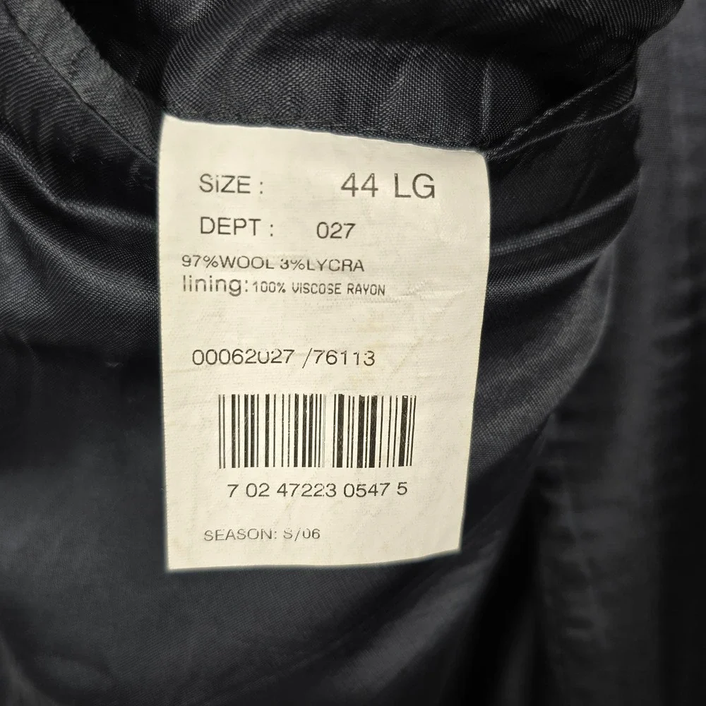 Brooks Brothers Blazer Suit Jacket 346 Mens 44 LG Pinstripe Wool Blend Stretch‎
